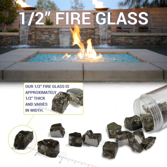 Zion Reflective Fire Glass 1/2"