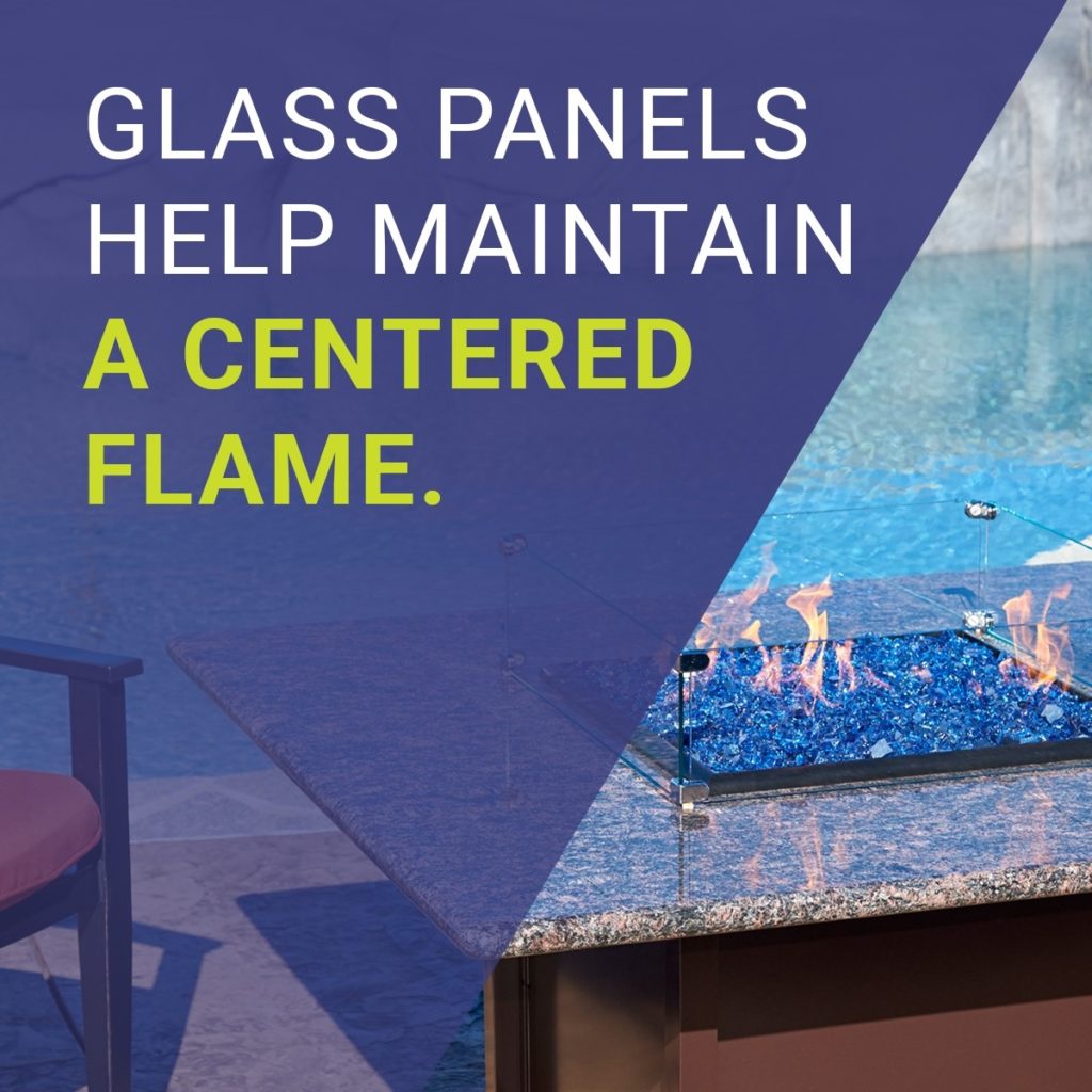 Square Tempered Glass Wind Guard for 30" Pan