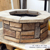 36″ Octagon Custom Stone Gas Fire Pit