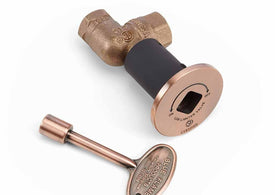 Angle Manual Ball Valve with Antique Copper Flange