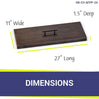 Rectangular Oil Rubbed Bronze Drop In Pan Covers- AFG
