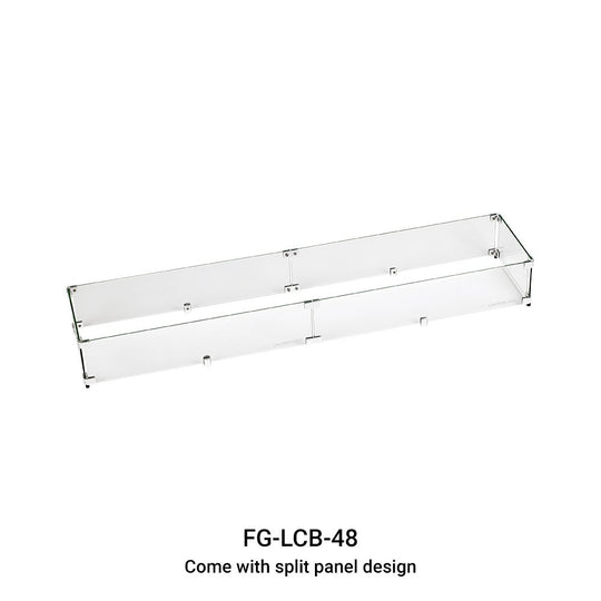 Linear Tempered Glass Wind Guard for 48" Pan