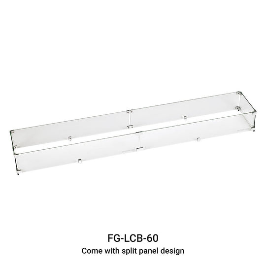 Linear Tempered Glass Wind Guard for 60" Pan