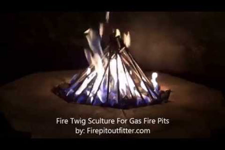 22" Fire Twig Sculpture
