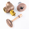 High Capacity Angle Manual Ball Valve with Antique Copper Flange