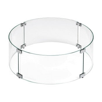 Round Tempered Glass Wind Guard for 25" Pan