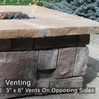 61″ x 42″ Rectagon Custom Stone Gas Fire Pit