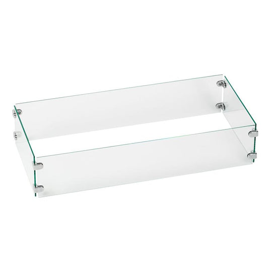 Rectangular Tempered Glass Wind Guard for 18" Pan