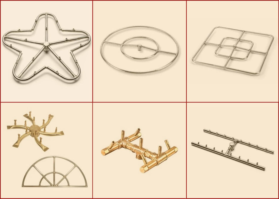 Gas fire pit burners by firepit outfitters