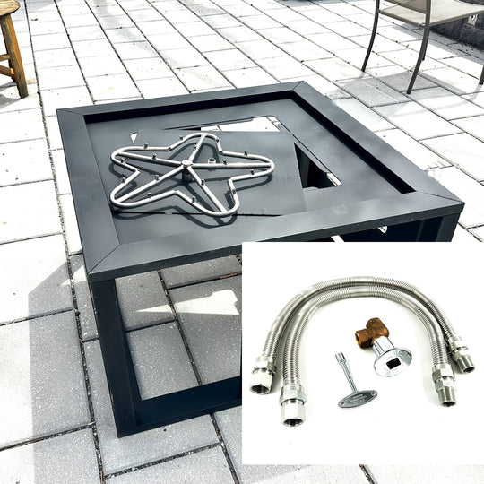 Custom Square Fire Pit Kit 27″