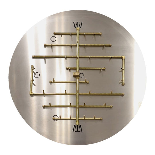 360K BTU 29.5″ x 28.5″ Universal Crossfire Brass Burner