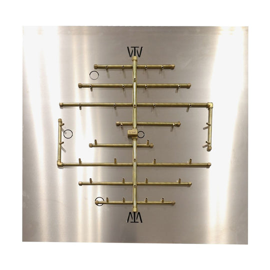 360K BTU 29.5″ x 28.5″ Universal Crossfire Brass Burner