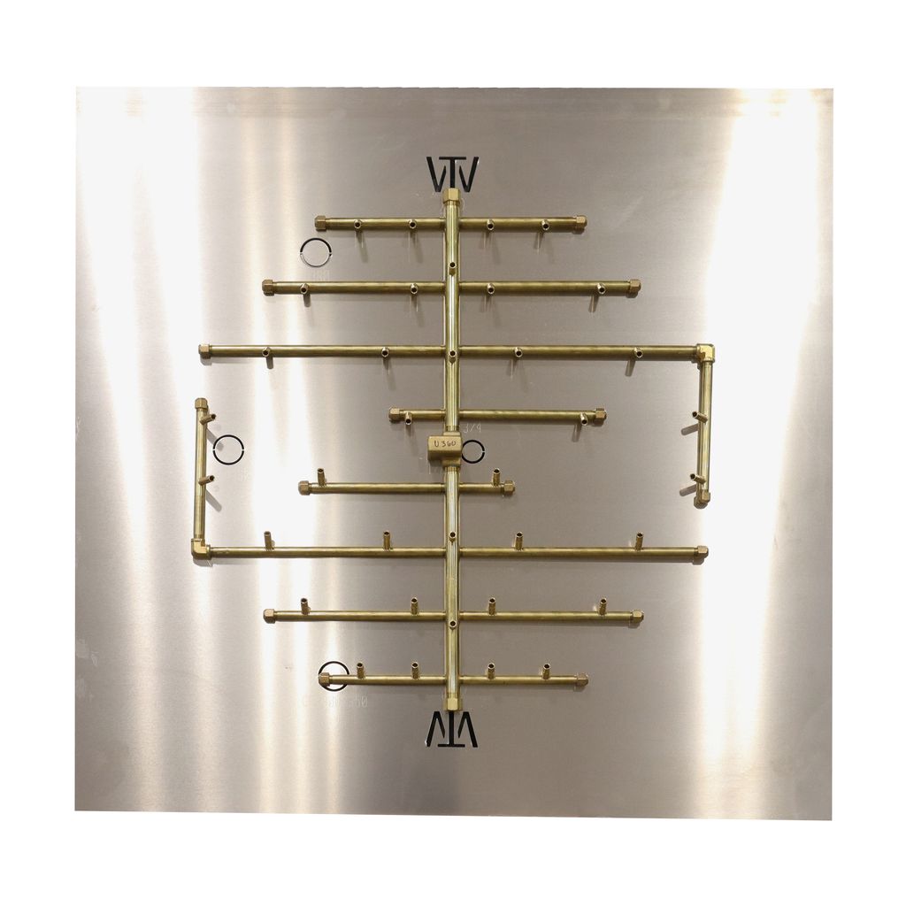 360K BTU 29.5″ x 28.5″ Universal Crossfire Brass Burner