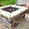 46″ Square Custom Stone Gas Fire Pit