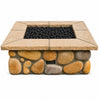 46″ Square Custom Stone Gas Fire Pit