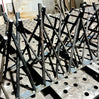 48" Linear Fire Twig Sculpture