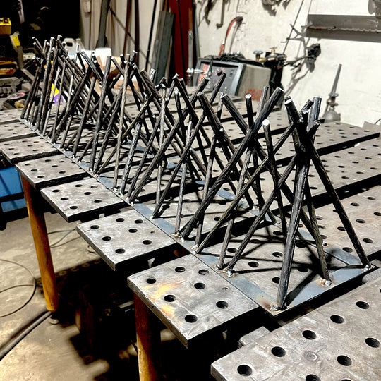 48" Linear Fire Twig Sculpture