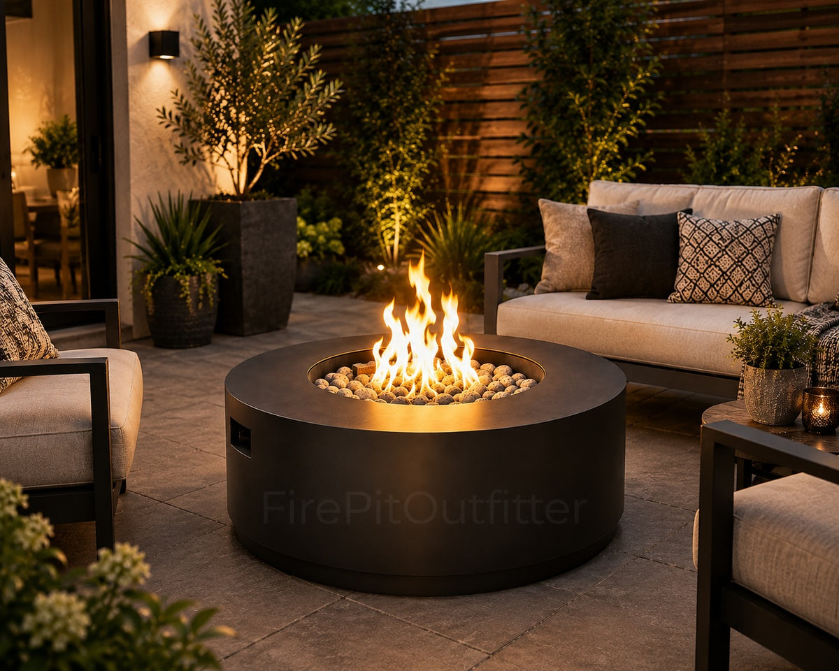 Aon round fire pit by Warming Trends