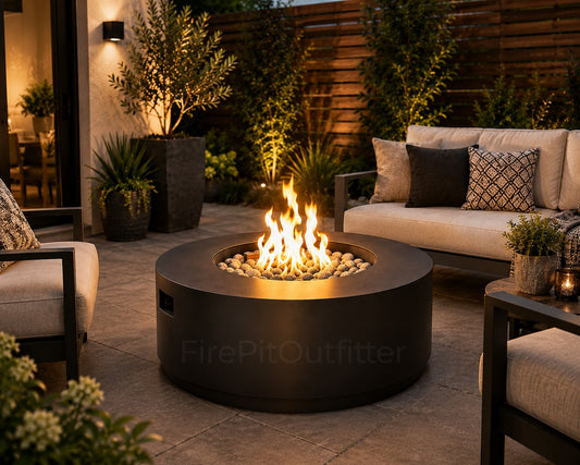 Aon round fire pit by Warming Trends