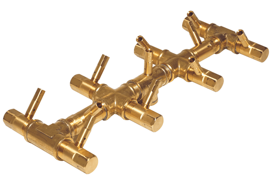 Warming Trends Crossfire Tree Style Brass Gas Fire Pit Burners