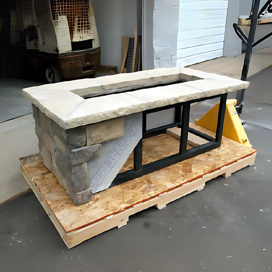 Custom rectangle Fire Pit Kit 52″ x 22″ | FirePit Outfitter – Fire Pit ...