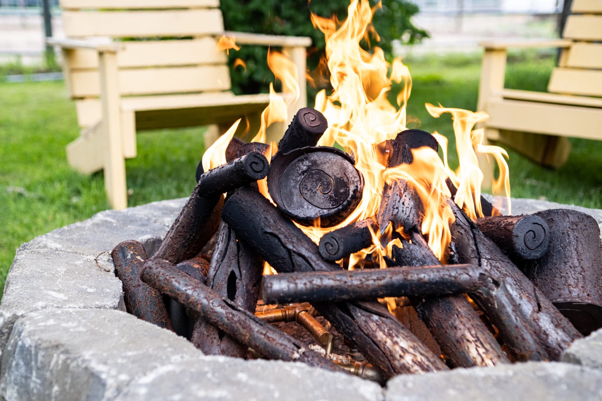 Steel Log Warming Trends Steel Log Set (4 sizes) | FirePit Outfitter – Fire Pit ...