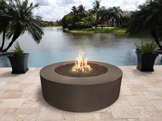 Unity Round Steel Gas Fire Pit 18" High (3 sizes)