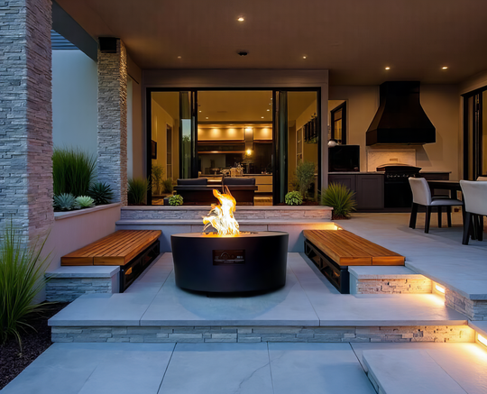 Aon Steel Round Fire Pit 48"