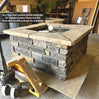 42" Square Custom Stone Gas Fire Pit