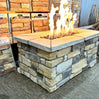 "Ready To Ship″ 48" x 30″ x  21" H Rectangle Custom Stone Gas Fire Pit