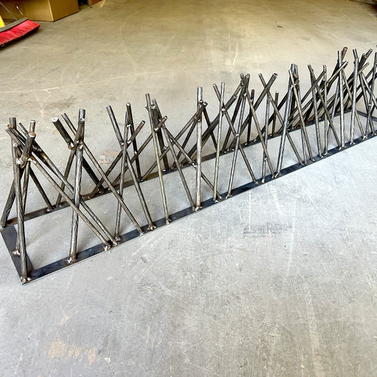 48" Linear Fire Twig Sculpture