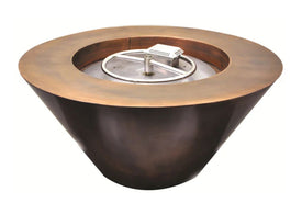 Mesa Round Copper Gas Fire Bowl