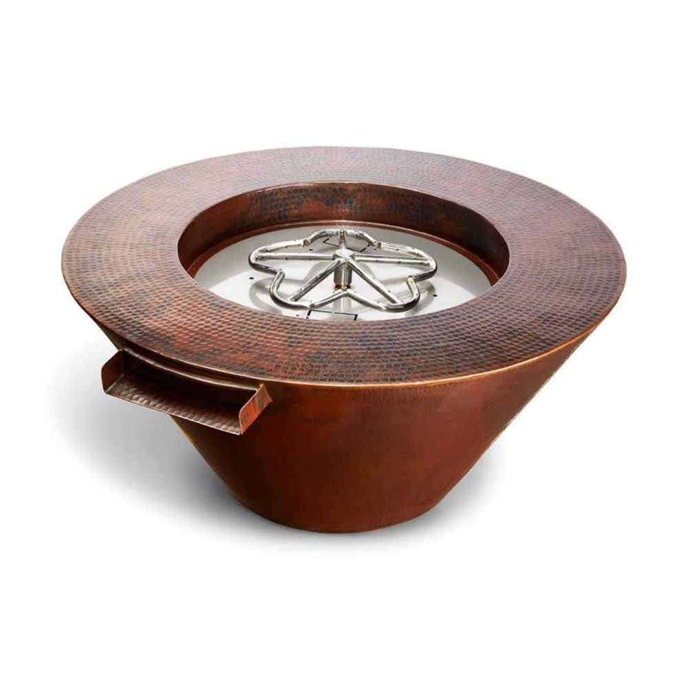 Mesa Round Copper Gas Fire and Water Bowl