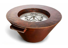 Mesa Round Copper Gas Fire and Water Bowl