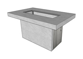 Outdoor Plus Rectangle Coffee Table Ready to Finish Fire Pit Kit