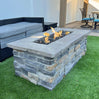 "Ready To Ship″ 48" x 30″ x  21" H Rectangle Custom Stone Gas Fire Pit