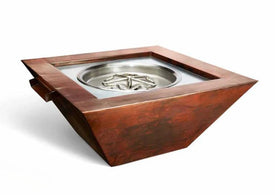 Sierra Square Copper Gas Fire and Water Bowl