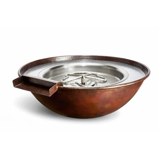 Tempe Round Copper Gas Fire and Water Bowl