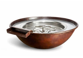 Tempe Round Copper Gas Fire and Water Bowl