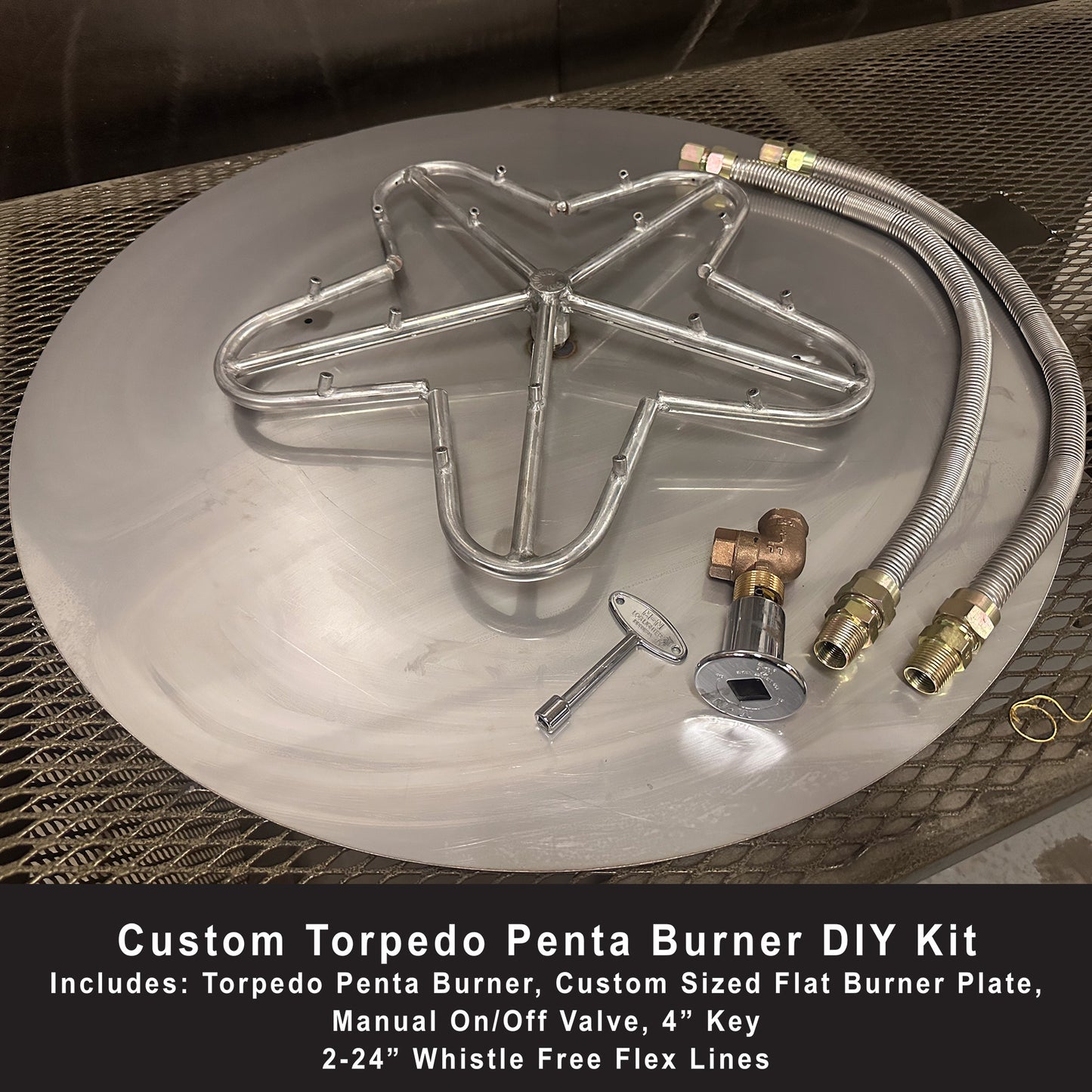 12″ Burner, 13-18″ Torpedo Penta Burner Kit, Custom