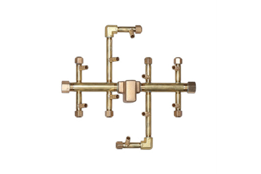 100K BTU 11.75″ x 10.5″ Universal Crossfire Brass Burner
