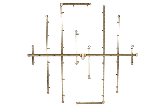 360K BTU 29.5″ x 28.5″ Universal Crossfire Brass Burner