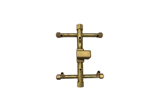 60K BTU 9″ x 6.75″ Universal Crossfire Brass Burner