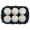 4" Cottage White Lite Stone Fire Balls - Set of 6