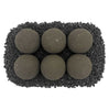 4" Thunder Gray Lite Stone Fire Balls - Set of 6