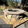 46" Octagon Custom Stone Gas Fire Pit