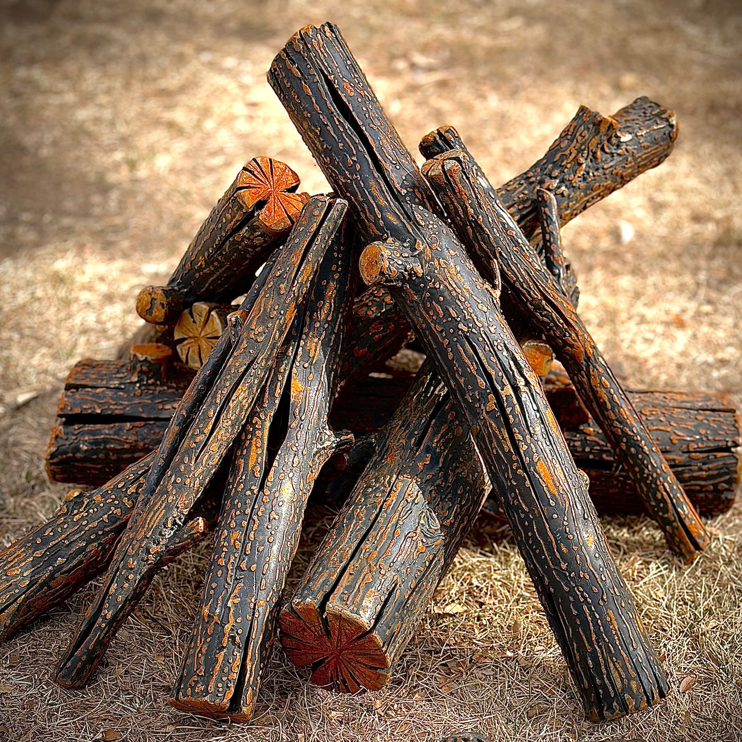 Chill Fire Handcrafted Steel Logs - 2 sizes