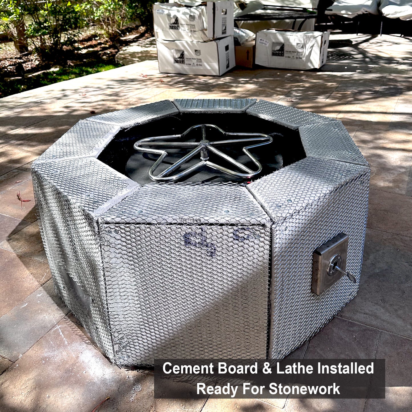 Custom Octagon Fire Pit Kit 33″