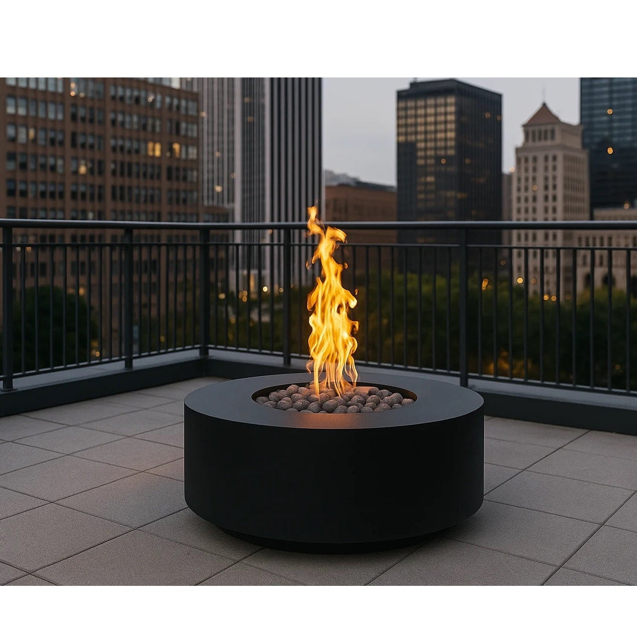 Aon Steel Round Fire Pit 48"