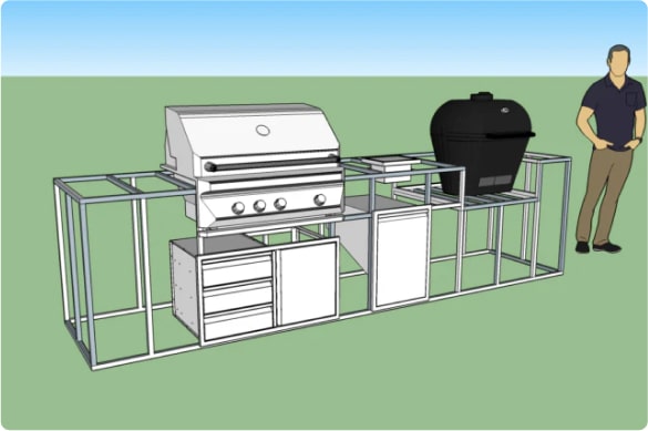 Bbq island frame kits best sale